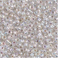 Silver Lined Crystal AB Miyuki 15/0 Seed Beads, 8.2g, Colour 1001