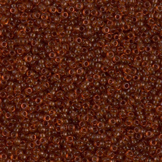 Dark Topaz Miyuki 15/0 seed beads, colour 0134, 8.2g approx.