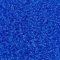 Transparent Sapphire Miyuki 15/0 seed beads, colour 0150, 8.2g approx.