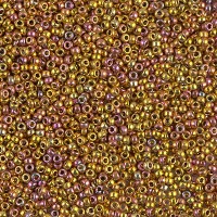 24kt Gold Iris Miyuki 15/0 seed beads, colour 0199, 3.3g approx.