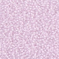 Pink Lined Crystal Miyuki 15/0 seed beads, colour 0207, 8.2g approx.