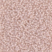 Blush Lined Crystal Miyuki 15/0 seed beads, colour 0215, 8.2g approx.