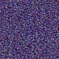 Purple Lined Amethyst AB Miyuki 15/0 seed beads, colour 0356, 8.2g approx.