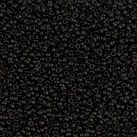 Black Matte Miyuki 15/0 Seed Beads, 100g, Colour 0401F