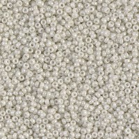 Opaque Limestone Luster Miyuki 15/0 seed beads, colour 0600, 8.2g approx.