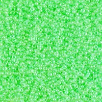 Luminous Mint Green Miyuki 15/0 seed beads, colour 1120, 8.2g approx.