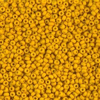 Opaque Mustard Matte Miyuki 15/0 seed beads, colour 1233, 8.2g approx.