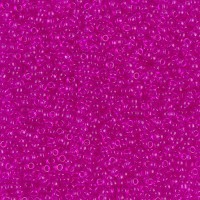 Dyed Transparent Fuchsia Miyuki 15/0 seed beads, colour 1310, 100g Wholesale Pack