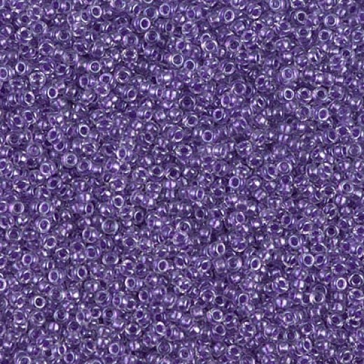 Sparkling Purple Lined Crystal Miyuki 15/0 seed beads, colour 1531, 8.2g approx.