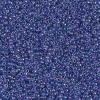 Sparkling Purple Lined Aqua Luster Miyuki 15/0 seed beads, colour 1827, 100g Wholesale Pack