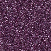 Magenta Lined Amethyst Miyuki 15/0 seed beads, colour 1834, 8.2g approx.