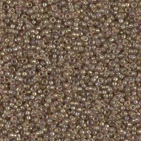 Sparkling Taupe Lined Smoky Amethyst AB Miyuki 15/0 seed beads, colour 1837, 8.2g approx.