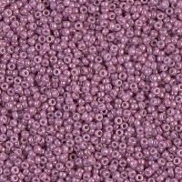 Opaque Dark Orchid Luster Miyuki 15/0 seed beads, colour 1867, 8.2g approx.