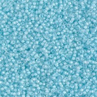 Aqua Mist Lined Crystal Luster Miyuki 15/0 seed beads, colour 2207, 8.2g approx.