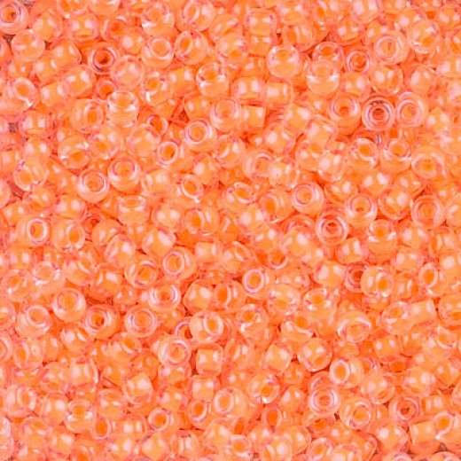 Luminous Creamsicle Miyuki 15/0 seed beads, colour 4298, 8.2g approx.