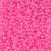 Luminous Wild Strawberry Miyuki 15/0 seed beads, colour 4301, 8.2g approx.