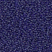 Lined Cobalt Luster Miyuki 15/0 seed beads, colour 2244, 8.2g approx.