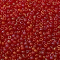 Light Red Matte AB Miyuki 15/0 Seed Beads, 8.2g approx. , Colour 140FR