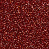 Dark Ruby Red Silver Lined  Colour -0011D Miyuki 15/0 Seed Beads,  Wholesale pack of 100g apprx.