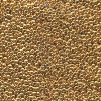 Galvanised Dark Gold Miyuki 15/0 Seed Beads, 8.2g approx, Colour 1054