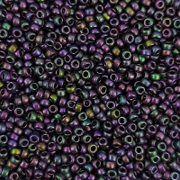 Matte Metallic Aubergine Iris Miyuki 15/0 Seed Bead, Colour 2073, 8.2g pack