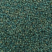 Matte Metallic Olive Green Gold Luster Miyuki 15/0 Seed Beads, Colour 2067, 8.2g approx.