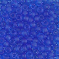 Miyuki Size 6 Seed Beads,  Matte Transparent, Sapphire Colour 0150F, 20 Gram