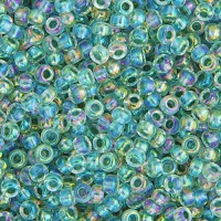 Seafoam Lined Crystal Miyuki 15/0 Seed Beads, colour 0263, 100g wholesale pack