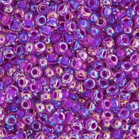 Magenta Lined Crystal AB Miyuki 15/0 Seed Beads, 100g approx. , Colour 264