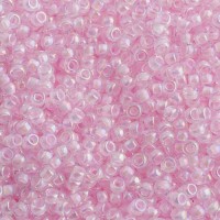 Pink Lined Crystal AB Miyuki 15/0 Seed Beads, 100g approx. , Colour 272