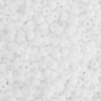 Chalk White Opaque Miyuki 6/0 Seed Beads, 250g, Colour 0402