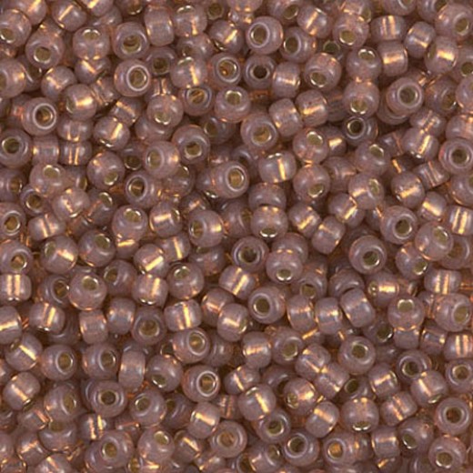 Rose Bronze Silver Lined Dyed Alabaster Miyuki 8/0 Seed Beads, 250g, Colour 0641