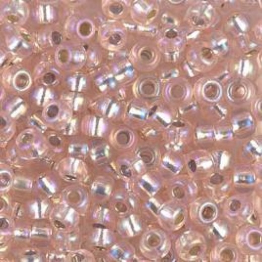 Light Blush Silver Lined Miyuki Size 8/0 seed beads, Colour 1023, 22gm