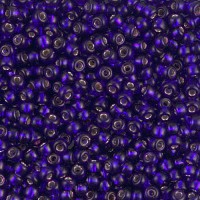 Dyed Silver Lined Dark Violet, Miyuki Size 8/0 seed beads,, Colour 1427, 22gm