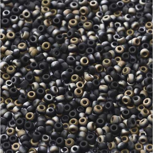 Jet Matted Valentinite, Miyuki 11/0 Union Seed Beads, Colour 4561, Approx. 22g	