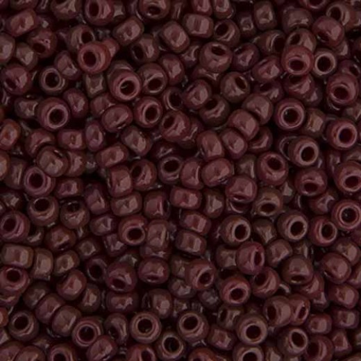 Chocolate Brown Opaque Miyuki Size 8/0 seed beads, Colour  409, 22gm