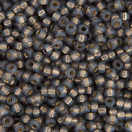 Dark Gray S/L Dyed Alabaster Miyuki Size 8/0 seed beads, Colour  650, 22gm