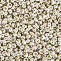 Silver Galvanized Miyuki Size 8/0 seed beads, Colour  1051, 22gm