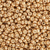 Gold Galvanized Miyuki 8/0 Seed Beads, 250g, Colour 1052