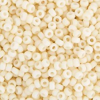 Cream Opaque Matte Miyuki Size 8/0 seed beads, Colour  2021, 22gm