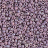 Matte Opaque Mauve AB Miyuki 8/0 Seed Beads, 22g, Colour 0410FR