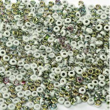 White Opaque Vitrail Miyuki 8/0 Seed Beads, colour 55077, 22g