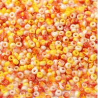 White Opaque Funky Apple Miyuki 8/0 Seed Beads, colour 55061