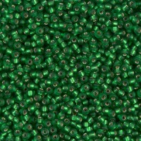 Matte Green Silver Lined Miyuki 6/0 Seed Beads, 250g, Colour 0016F