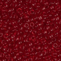 Transparent Ruby Miyuki Size 8/0 seed beads, Colour 0141, 22gm