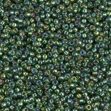 Olive Silver Lined AB, Miyuki 11/0 Seed Beads, Colour 1026, 250 Grams