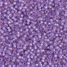 Lilac Silver Lined Opal Dyed Alabaster Miyuki 11/0 Seed Beads, 250g, Colour 0574