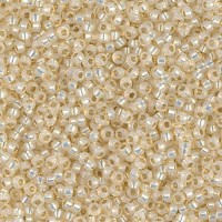 Butter Cream Silver Lined Dyed Alabaster Miyuki 11/0 Seed Beads, 250g, Colour 0577