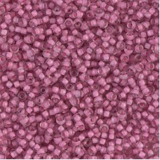 Semi-frosted Light Raspberry Lined Crystal, Colour 1931, Miyuki 11/0, 22g approx...