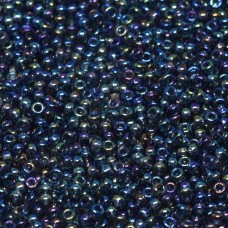 Dark Blue Rainbow Glazed Luster, Colour 2459, Miyuki 11/0, 22g approx.